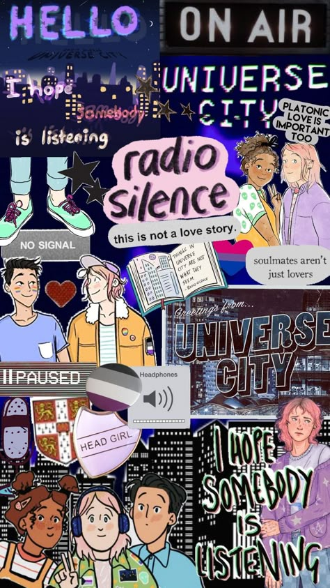 Radio Silence Radio Silence Aesthetic, Radio Silence Alice Oseman, Silence Wallpaper, Silence Aesthetic, Aled Last, On Air Radio, Tori Spring, Kit Connor Heartstopper, Alice Oseman Books