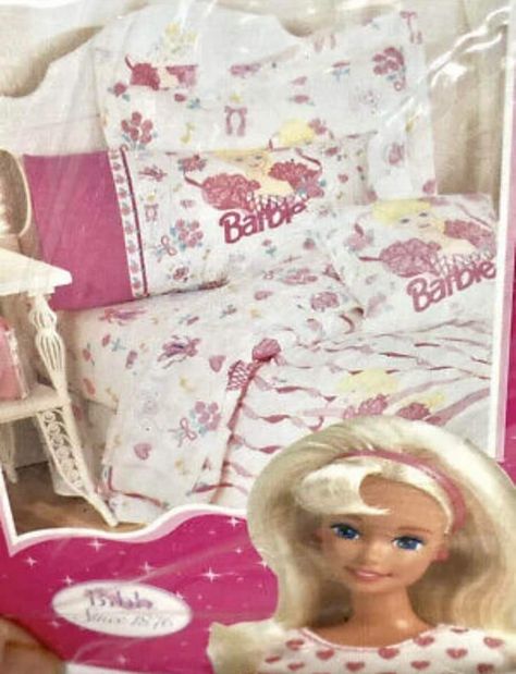 Barbie Bedding, Bedding Twin, Twin Bed Sets, 90s Kids, Twin Bed, Childhood Memories, Bedding Set, Bed Sheets, Sleep Eye Mask