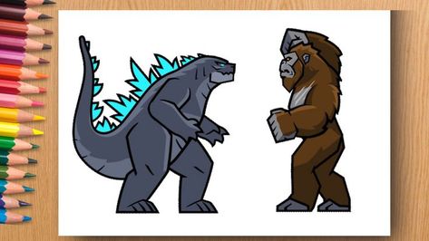 Drawing King Kong vs Godzilla very easy How to draw Godzilla How to draw King kong King Kong Drawing Easy, Easy Godzilla Drawing, How To Draw King Kong, Draw Women Body, Godzilla Vs Kong Drawing, How To Draw Godzilla, King Kong Drawing, Kong Drawing, Draw Godzilla