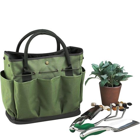 Garden Tote Gfuny Garden Tote Bag with Pockets 8 Pockets Garden Tote Large Organizer Bag with Side Pockets and Handles Tools Not Included  Dark Green * Discover more by visiting the picture web link. (This is an affiliate link). Best Tool Bag, Farm Tools And Equipment, Diy Indoor Garden, Garden Tools Diy, Garden Tool Bag, Garden Tote Bag, Best Garden Tools, Garden Gloves, Garden Tool Organization