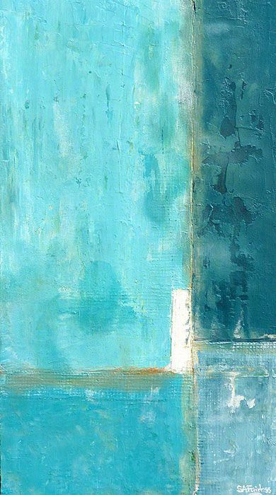 Weathered 10x18 inches - textured turquoise mixed media abstract painting. #”modernabstractart” Canvas For Beginners, Soyut Sanat Tabloları, Abstract Art Inspiration, Watercolor Artists, Contemporary Abstract Art, Beginner Painting, Abstract Canvas Painting, Abstract Acrylic, Art Auction