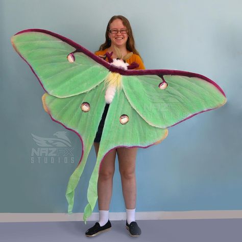 Lunar Moth Costume, Diy Moth Wings Costume, Moth Costume Diy, Luna Moth Costume, Moth Costume, Whimsical Clothes, Costume Closet, Luna Moths, Lunar Moth