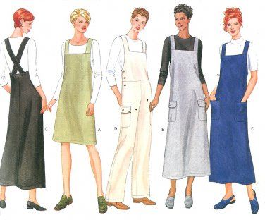 Retro Dress Pattern, Dungaree Pattern, Pinafore Dress Pattern, Jumpsuit Sewing Pattern, Overalls Pattern, Vintage Dress Sewing Patterns, Jumpsuit Sewing, Jumpsuit Pattern Sewing, Nightgown Pattern