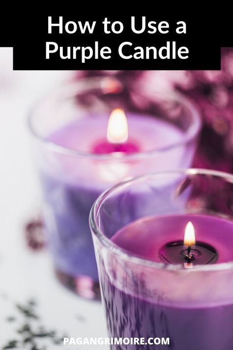 If you're doing a candle magic ritual or just lighting a candle for manifestation or intention, it's important to know what the candle colors mean. The purple candle’s meanings include improving psychic power, opening your third eye, and deepening your spiritual awareness. Find out more! #candles #candlemagic #magic #magick #purplecandle #violetcandle #witchcraft Purple Candle Magic Spell, Purple Candle Meaning, Purple Candle Magic, Magick Correspondences, Candle Meanings, Color Magick, Candle Background, Candle Colors, Candle Meaning