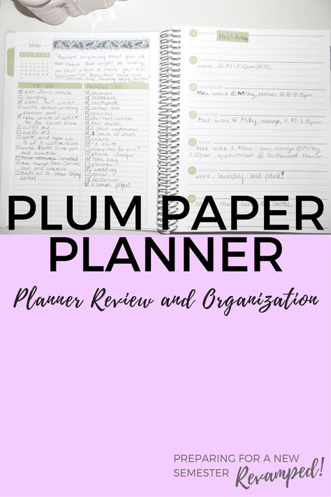 Plum Paper Planner Ideas Horizontal, Plum Paper Planner Ideas, Ideas For Planner, Planner Review, Plum Planner, Plum Paper Planner, Planner Diary, Paper Planner, Home Planner