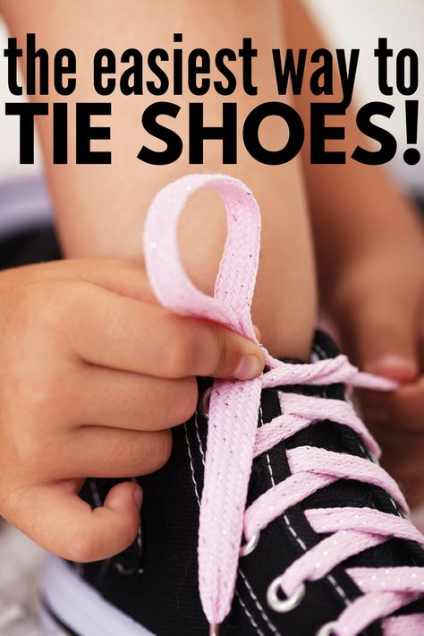 How to Teach a Child How to Tie Their Shoes | Teaching children how to tie their shoes so they can be successful in the classroom is no easy task. While bunny ears have helped many, we’ve got a step-by-step video with THE EASIEST shoe tying trick you’ll ever see, as well as lots of fun fine motor activities and other awesome tips to set your kids up for success. #parenting #parenting101 #parentingtips #kidsactivities #kidsactivities #finemotoractivities #learningthroughplay Tie Shoes Kids, Shoe Tying Trick, Tying Shoes For Kids Teaching, Fun Fine Motor Activities, Learn To Tie Shoes, Tying Shoes, Shoe Tying, How To Tie Shoes, How To Teach Kids