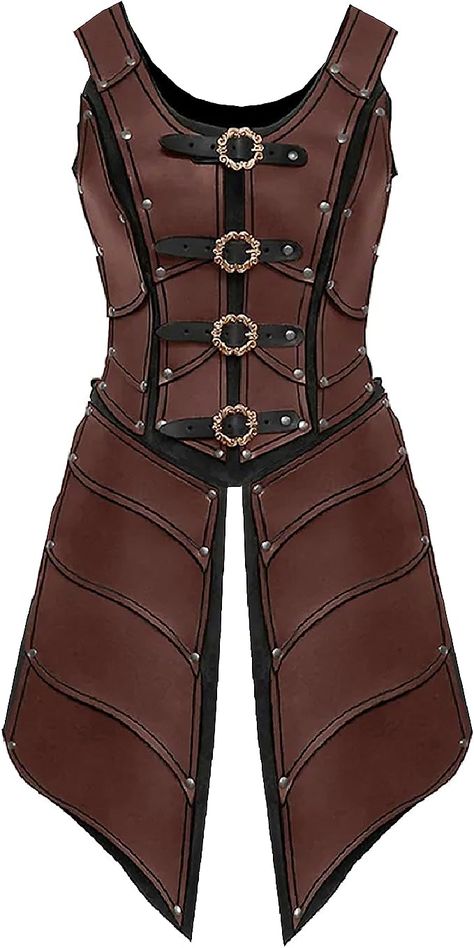 Amazon.com: Uyecos Deluxe Medieval Chest Armor Viking Warrior Adjustable Leather Armour Breastplate Costume for LARP Party Halloween Cosplay (Women Armor Red) : Clothing, Shoes & Jewelry Medieval Chest, Medieval Fantasy Clothing, Dress Armor, Knight Dress, Leather Costume, Armadura Cosplay, Armor Drawing, Viking Armor, Armor Dress