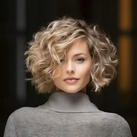 Spiral Perm Short Hair, Short Permed Hair, Permed Hair, Curly Hair Photos, Wavy Bob, Short Curly Haircuts, Haircuts For Curly Hair, Short Layered Haircuts, Short Wavy Hair