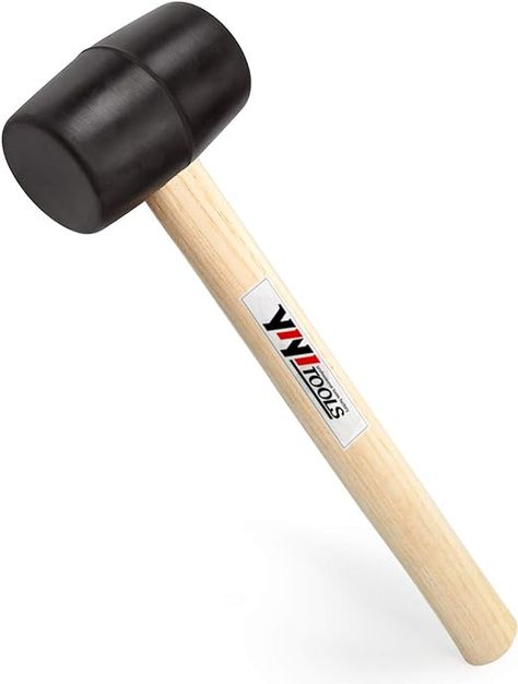 Materials: Hammer head: Rubber, handle: Solid wood, Size: 32x8. 5x6cm, weight: 310g The hammer head is made of high-quality rubber with moderate elasticity and durability. Hammer Heads, Mallet Hammer, Hammer Handles, Hammer Head, Head Style, Head Color, Tile Installation, Hammers, Floor Installation