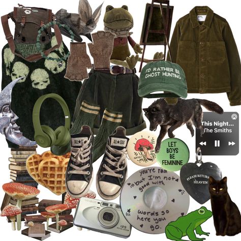 Goblin Core Male Outfits, Therian Aesthetic Outfit, Goblin Core Outfit Male, Fairy Grunge Outfit Masc, Cryptid Core Outfit, Grunge Goblincore Outfits, Naturecore Outfit, Crowcore Fashion, Adventurecore Outfit