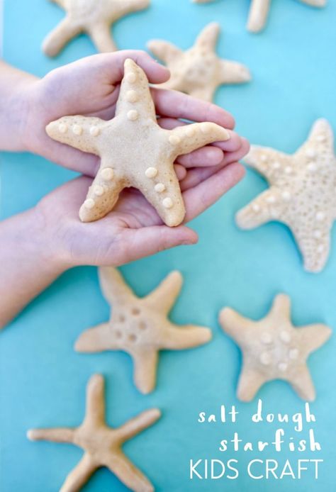 Seahorse Art Preschool, Salt Dough Starfish, Ocean Activity, Kids Crafts Toddlers, Starfish Craft, Breaker Rock Beach, Mystery Island, Ocean Unit, Island Crafts