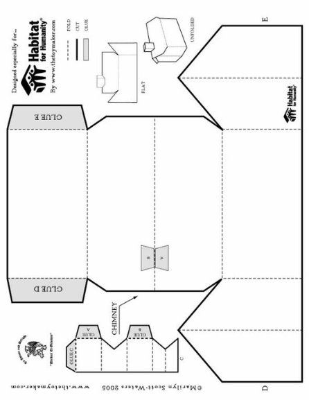 3D House Templates Printable 3d Paper House Template, Paper House Printable, 3d Paper Houses, Sustainable Housing, Paper House Template, Printable House, Printed Concrete, House Template, 3d House