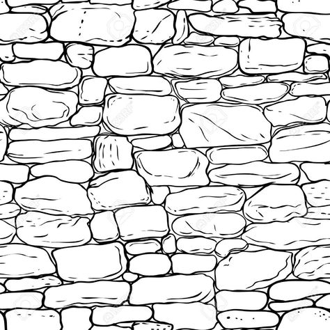 Walls Drawing, Brick Wall Drawing, Texture Sketch, Texture Drawing, Brick Texture, Wall Drawing, Stone Texture, Brick And Stone, Stone Wall