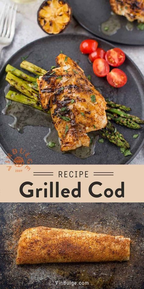 Cod Grill Recipes, Cod On The Grill Recipes, Cod On The Grill, Grilled Cod Fish Recipes, Alaskan Cod Recipe, White Wine Garlic Butter Sauce, Grilled Cod Recipes, Bbq Dinner Ideas, Cod Fillet Recipes