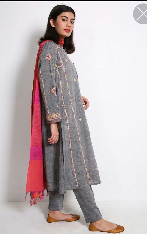 Wollen Suits Design Winter, Wollen Suits Designs, Woolen Suits Design Winter, Embroided Shirts, Lace Formal Dresses, Coffee Bean Candle, Heavy Suit, Kurta Embroidery, Kurta Shirt