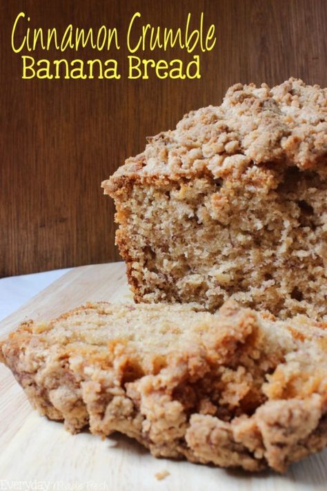 Crumble Banana Bread, Crumb Coffee Cakes, Cinnamon Crumble, Cinnamon Crunch, Pane Dolce, Best Banana Bread, Oreo Dessert, Coffee Cake Recipes, Banana Bread Recipe