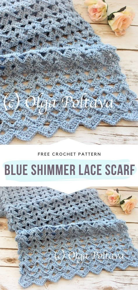 Free Crochet Patterns Shawls And Wraps, Crochet Lace Stitch Diagram, Up And Down Crochet Stitch, Crochet Summer Scarf, Crocheted Scarf Patterns, Lacy Scarf Crochet Pattern Free, Free Crochet Scarf, Lace Crochet Scarf, Fine Yarn Crochet Patterns Free