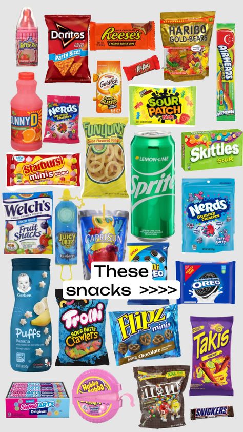 #snacks #rainbow #foodaesthetic #foodcollage #foodie #food #collages Snacks Yummy, Gummy Snacks, Sleepover Snacks, Snacks List, Snack Organizer, Road Trip Snacks, Hit Different, Sleepover Food, Junk Food Snacks