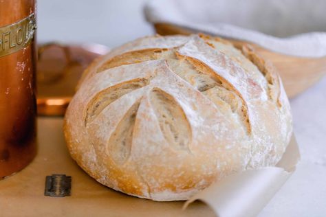 Beginner's Sourdough Bread Recipe Homemade Sourdough Bread Recipes, Farmhouse On Boone, Homemade Sourdough Bread, Homemade Sourdough, Sourdough Starter Recipe, Sourdough Bread Recipe, Sourdough Baking, Starters Recipes, Sourdough Recipes