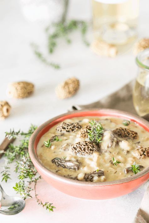 Mushroom Barley Soup Recipe, Morel Recipes, Morel Mushroom Recipes, Pearled Barley, Barley Soup Recipe, Mushroom Barley, Mushroom Barley Soup, Morel Mushrooms, Creamy Mushroom Soup