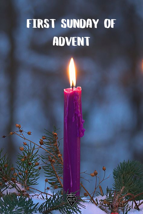 The season of Advent is a period of both repentance and celebration. We spend time in spiritual preparation for the coming of Jesus Christ at Christmas. First Sunday Of Advent Images, First Advent Candle, Advent Time Decoration, First Sunday Of Advent Hope, Advent Pictures, First Advent Sunday, First Day Of Advent, Advent Images, Happy Advent