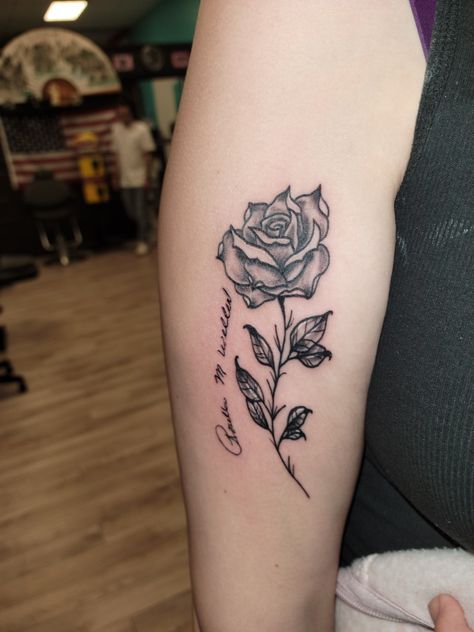 Black Rose Tattoo, Black Rose Tattoos, Memorial Tattoos, Rose Tattoos, Rose Tattoo, Leaf Tattoos, Black Rose, Maple Leaf Tattoo, Flower Tattoo