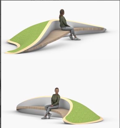 Park Furniture Design, Street Furniture Design Public Spaces, Public Seating Design Outdoor, Pocket Park Public Spaces, Public Outdoor Seating, Seating Spaces Public, Urban Furniture Bench, Horticulture Projects, Bench Design Public Outdoor Seating