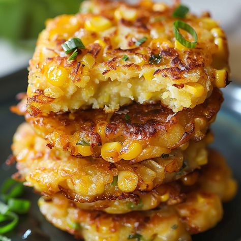 Discover the perfect way to enjoy sweet corn with our Corn Fritters recipe. These golden, crispy fritters are packed with whole kernel corn, cheese, and fresh parsley, making them a delightful snack or side dish ... READ MORE Mini Burger Buns, Cooking With Nan, Corn Fritters Recipe, Sweet Corn Fritters, Corn Fritter, Corn Recipes Side Dishes, Farm Cooking, Corn Fritter Recipes, Cabbage Soup Diet Recipe