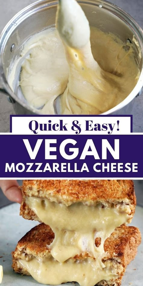 Vegan Pizza Cheese, Vegan Mozzarella Cheese, Best Vegan Cheese, Pizza Cheese, Cheese Vegan, Vegan Cheese Recipes, Vegan Cheese Sauce, Mozzarella Recipes, Vegan Mozzarella