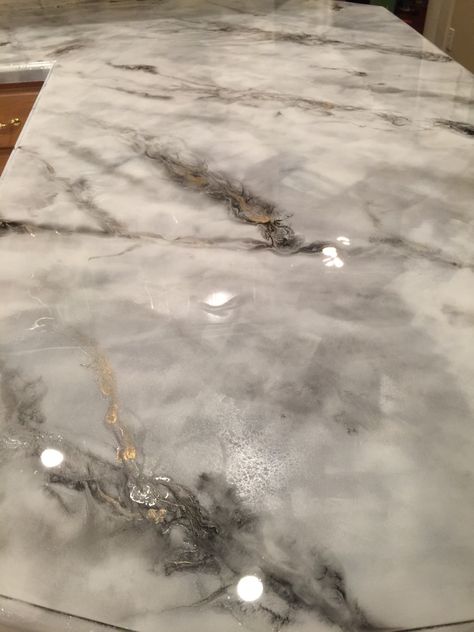 Kitchen Countertops Makeover, Faux Marble Countertop, Kitchen Diy Ideas, Diy Kitchen Ideas, Epoxy Countertops, Replacing Kitchen Countertops, Kitchen Remodel Countertops, Diy Kitchen Countertops, Outdoor Kitchen Countertops