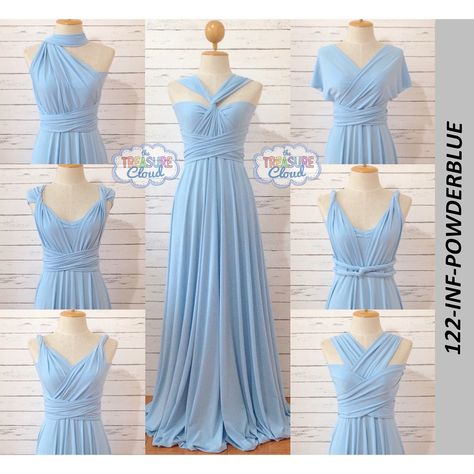 Blue Infinity Dress, Infinity Dress Ways To Wear, Infinity Dress Styles, Infinity Dress Bridesmaid, Multi Way Dress, Shopee Philippines, Infinity Dress, Convertible Dress, Bandeau Top