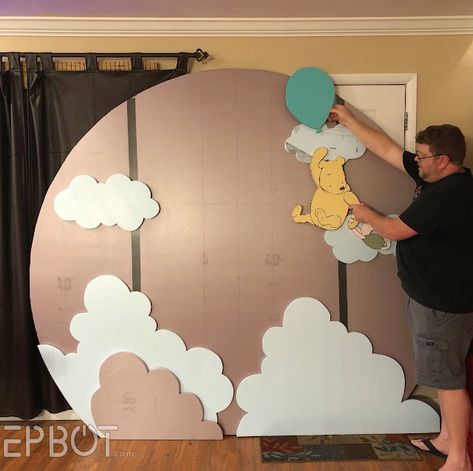 EPBOT: How To Make An Epic Photo Backdrop With Pink Foam Board Diy Standing Backdrop, Foam Core Backdrop, Painting On Foam Board, Painting Foam Board, Foam Board Crafts Diy, Foam Insulation Board Backdrop, Diy Cardboard Backdrop, How To Make A Backdrop, Diy Foam Board Projects