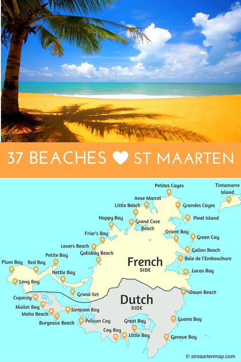 Here is a list of the 37 beaches in St Maarten... Read more. Sint Marteen, St Marteen Island, St Maarten Beaches, Saint Maarten, Saint Martin Island, St Marteen, Best Island Vacation, Sailing Trips, St Maarten