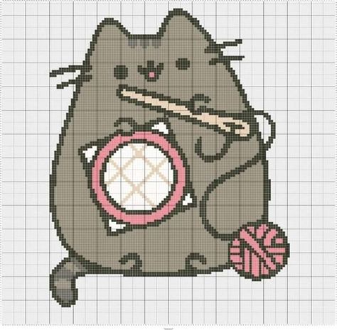 Cross Stitch Patterns Free Vintage, Pusheen Cross Stitch, Cute Cross Stitch Patterns, Stitch Image, Cross Stitch Cat, Flowers Hand Embroidery, Kawaii Cross Stitch, Cat Cross Stitches, Stitches Crochet