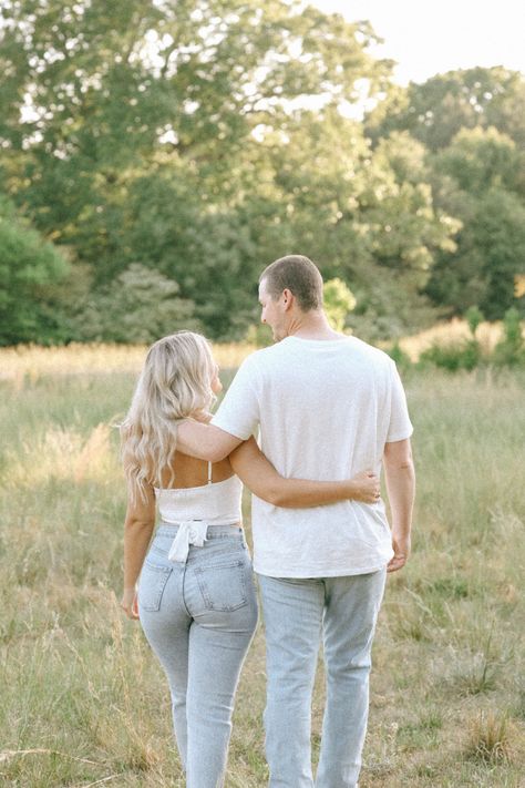 White tshirt couples summer session in south georgia. #couples #goals #love #whiteoutfit #aesthetic #blackandwhite #photography #georgia #fashion #jeans Cotton Couple Pictures, White T Shirt Photoshoot Ideas, Field Picture Ideas Couple, Couples Jeans Photoshoot, White Tshirt And Jeans Outfit Couple Photoshoot, Couple Photoshoot Jeans, White Shirt Couple Photoshoot, Jeans Couple Photoshoot, Denim Couple Photoshoot