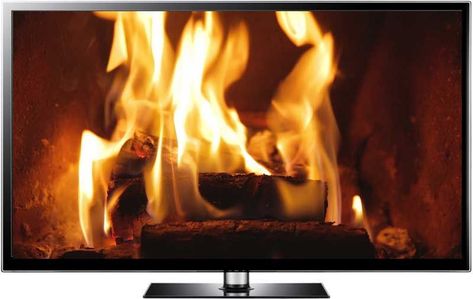 Cute Smart Tv Hiding Cords #tvproduction #SmartTvSamsung Moving Screensavers, Winter Wonderland Dance, Drink Station Ideas, Gothic Botanical, Fireplace Screensaver, Real Fireplace, Relax Video, Fireplace Video, Hunters Cabin