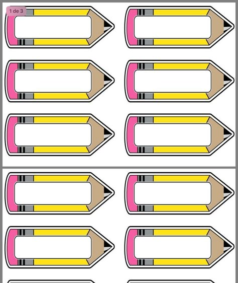 Personalized School Supplies Labels, School Labels Printables, Classroom Name Tags, Pencil Labels, Second Grade Writing, Personalized School Supplies, Labels Printables, Fall Preschool Activities, Fall Preschool