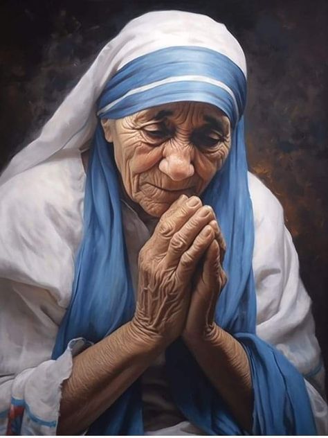 Mother Teresa Wallpaper, Mother Theresa Picture, Mother Teresa Art, Mother Teresa Photos, Mf Hussain Paintings, Saint Mother Teresa, Acrylic Painting Videos, Saint Teresa Of Calcutta, Teresa Of Calcutta