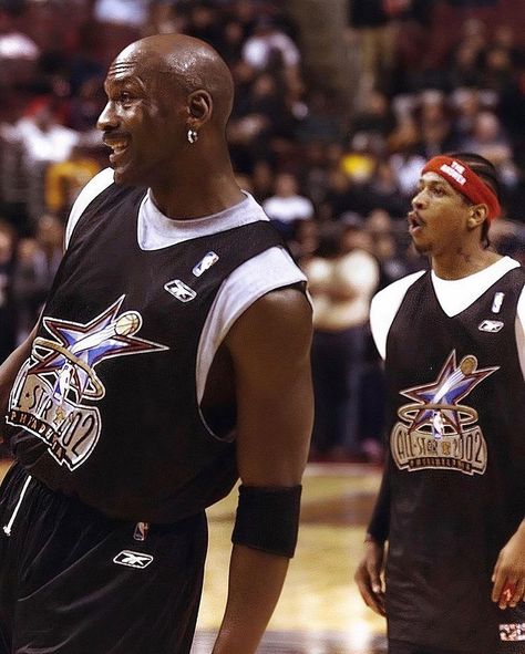 Michael Jordan on Instagram: “#AllStarGame 2002, in Phila, Mike with #AllenIverson one of the greatest talents ever to have not won an NBA title. #michaeljordan #iverson…” Jordan Photos, Michael Jordan Basketball, Nba Fashion, Michael Jordan 23, Nba Art, Hoop Dreams, Like Mike, Basketball Photography, Ball Is Life