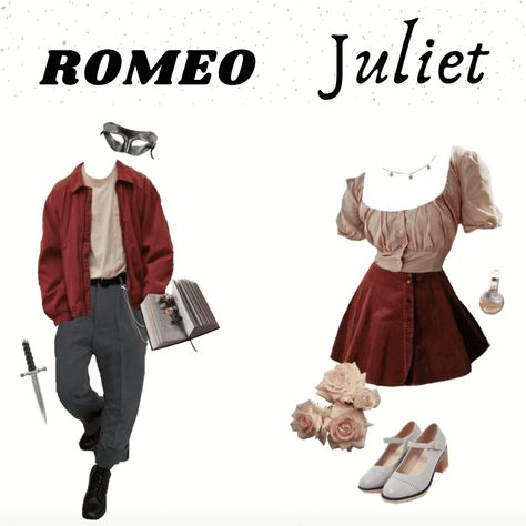 Juliet Aesthetic Modern, Modern Shakespeare Outfit, Romeo And Juliet Outfit Ideas, Modern Romeo And Juliet Aesthetic, Romeo And Juliet Outfits, Romeo And Juliet Clothing, Romeo Costume, Modern Romeo And Juliet, Mercutio Romeo And Juliet