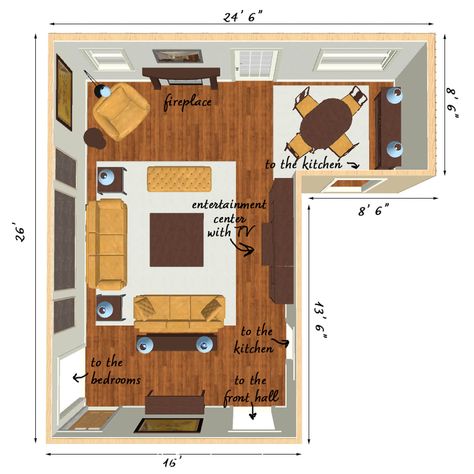 The living room dining room combo is a common floor plan for many average-sized houses. But it can be a bit tricky to figure out the best furniture arrangement for this room interior design, especially if you don’t have a […] The post L-Shaped Living Room Layout Ideas: How To Arrange Your Furniture appeared first on From House To Home. Small Dining Living Room Combo, L Shaped Living Room Layout, L Shaped Living Room, Room Layout Design, Arrange Furniture, Dining Room Layout, Furniture Placement Living Room, Living Room Floor Plans, Rectangular Living Rooms