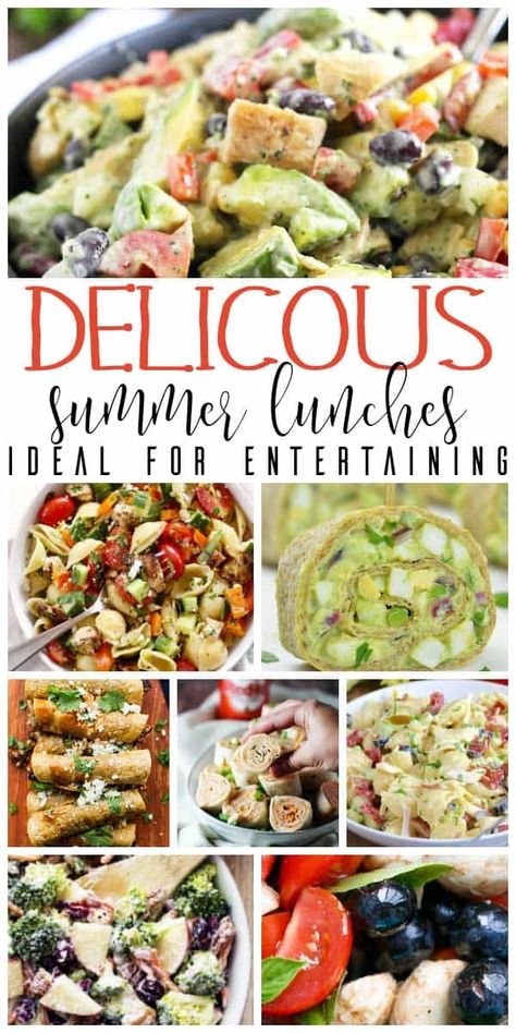 Summer Luncheon Ideas, Ladies Luncheon Menu Ideas, Lunch Party Menu, Summer Lunch Menu, Lunch Ideas For Guests, Summer Lunch Recipes, Luncheon Recipes, Summer Lunch Ideas, Luncheon Menu