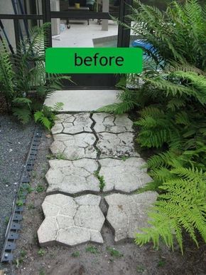 how to install a paver walkway, concrete masonry, how to, outdoor living Paver Walkway Diy, Big Leaf Plants, Stepping Stone Walkways, How To Install Pavers, Walkway Design, Paver Walkway, Front Walkway, Diy Crafts Home Decor, Garden Walkway