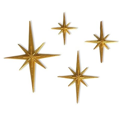 Amazon.com: Midcentury Modern Vintage Style Atomic Star Bursts Fridge Magnets Art Refrigerator Kitchen Décor 1960s Retro Stars 50s Home Office MCM (Gold) : Handmade Products Witchy Boho Bedroom, Gold Refrigerator, Rockabilly Home Decor, Magnets Art, 50s Home, Clover Club, Atomic Decor, Retro Stars, Refrigerator Kitchen