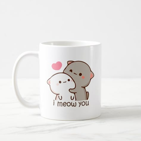 Boyfriend Mug Ideas, Mug Sublimation Ideas, Mug Designs Ideas, Kawaii Mugs, Mug Painting Ideas, Peach Y Goma, Goma Peach, Tea Cups Diy, Mugs Print