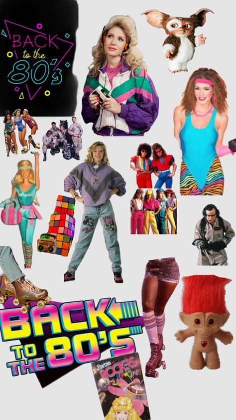 Retro Outfits 80s 1980s, 1980s Party Outfits, 80s Theme Party Outfits, Old School Outfits, 1980 Clothes, Big Hair Bands, 80's Aesthetic, 80s Posters, 80's Party Outfit