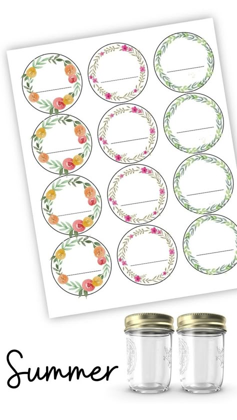 Free Canning Labels, Homemade Labels For Jars, Round Labels Printables Free Templates, Canning Labels Printable Free, Jam Jar Labels Printable, Writing Stencils, Diy Labels Printable, Treat Packaging Ideas, Canning Room