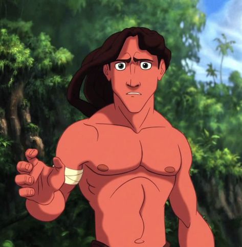 Hear Me Out Real People, Tarzan Fanart, Tarzan Aesthetic, Tarzan Party, Tarzan Art, Tarzan Characters, Disney Expressions, Disney Characters Reimagined, Animated Disney Characters