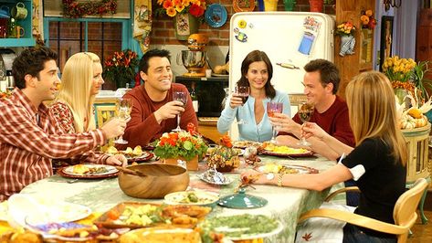 Friends spinoff Joey's creator thought it was bad idea Friends Thanksgiving Episodes, Meat Sweats, Friends Reunion, Friends Episodes, Friends Thanksgiving, Matt Leblanc, David Schwimmer, Joey Tribbiani, Monica Geller