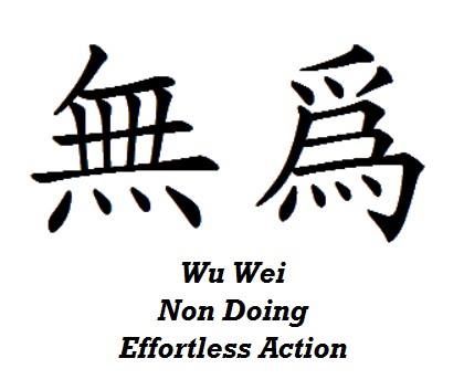 Chinese Chan Buddhists (Japanese: Zen) call the word Wu (Japanese: Mu) 無 "the gate to enlightenment".   In a classic Zen Koan, A monk asks a Chinese Zen master, "Has a dog Buddha-nature or not?" The master answered, "Wu".   Wu is simply translated as a negative. Not, no, non.   Apparently, there is a deeper meaning here.  What is Wu Wei? Wu Wei Symbol, Daoism Tattoo, Wu Wei Tattoo, Taoism Tattoos, Taoist Tattoo, Amor Fati Tattoo, Japanese Tattoo Words, Zen Words, Buddha Nature